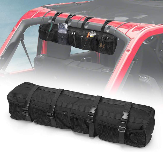 SUPAREE UTV Roll Bar Storage Bag Organizer for Polaris Ranger RZR, Honda Pioneer Talon (Most Full Size Utvs),Compatible with 1955-2021 Jeep Wrangler LJ TJ JK JL & Gladiator JT Trunk