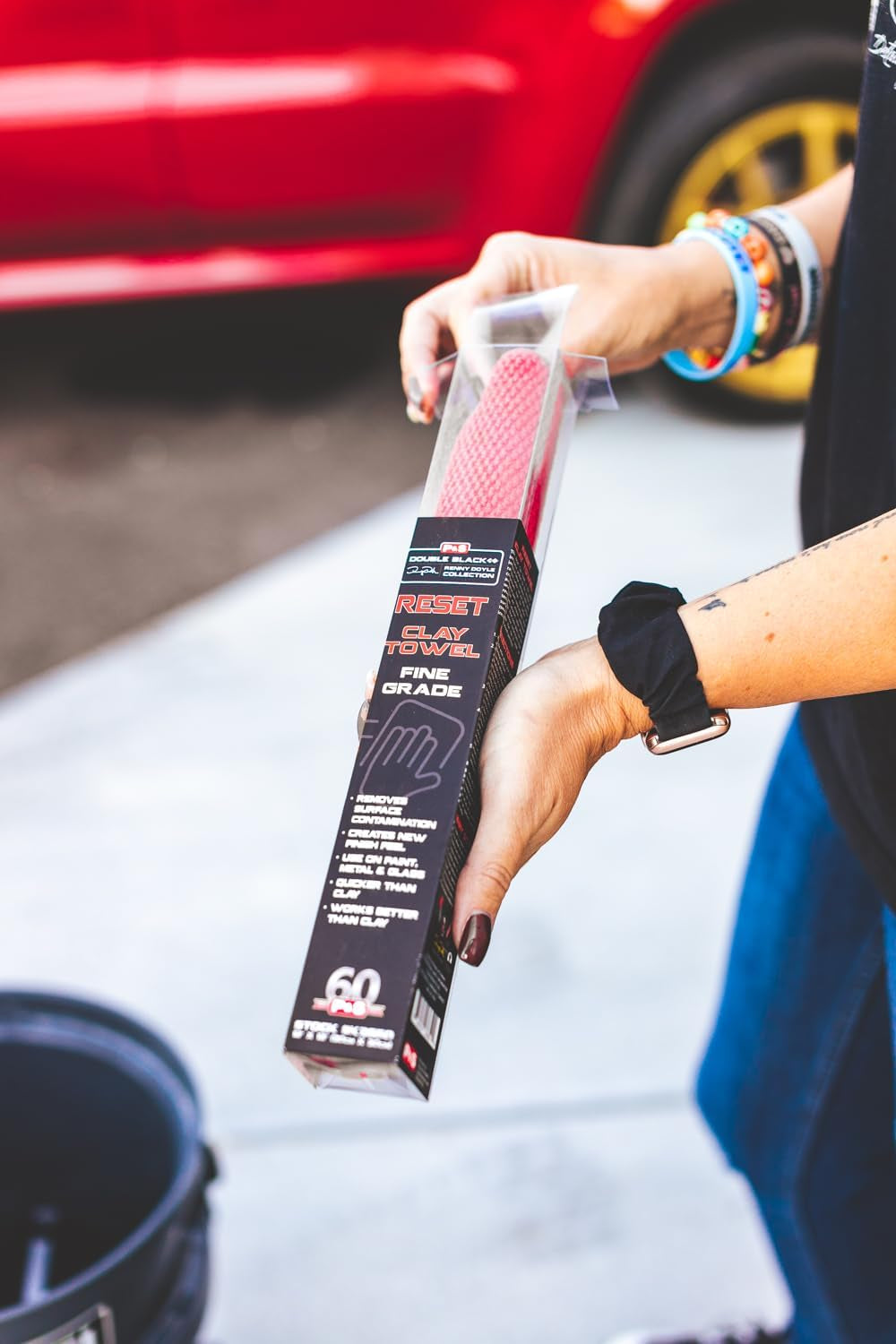 P&S Detail Products - Clay Decontamination Towel - Effective Cleaning & Release of Paint Contaminants; Increase Wax and Sealant Bond; Enhance Gloss and Depth of Color; Fine Grade (12In. X 12In.)