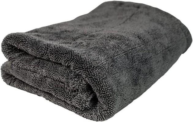 Exoforma Mega Drying Towel - Large Premium Microfiber Car Drying Towel - 24"X36" 1200 GSM Double Twist Pile, Edgeless Design for No Scratches, Dries Your Entire Vehicle by Itself