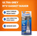 Permatex 22074 Ultra Grey Rigid High-Torque RTV Silicone Gasket Maker, 0.5 Oz.