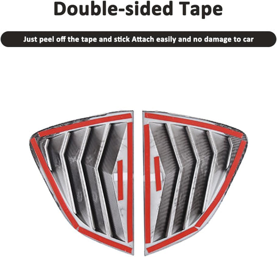 Car Rear Side Window Louvers for Mazda MX-5 ND 2015-2023 Triangular Window Glass Blinds Exterior Accessories (Only Fit Hardtop Version) (Carbon Fiber)