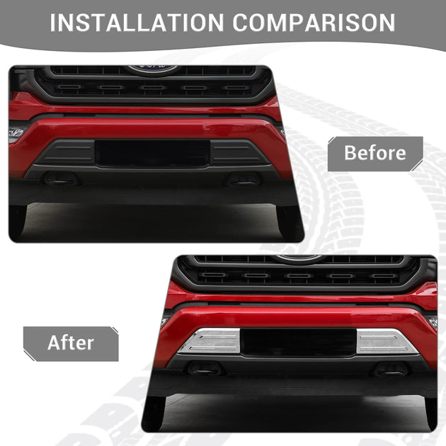 For Ford Front Bumper Cover Decoration Trim Compatible with Ford F150 2021+, Exterior Accessories, Chrome