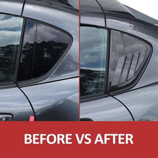 Car Rear Side Window Louvers for Mazda MX-5 ND 2015-2023 Triangular Window Glass Blinds Exterior Accessories (Only Fit Hardtop Version) (Carbon Fiber)