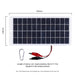 10W Solar Battery Charger with Carabiner 12V Solar Charger Polysilicon Solar Power Charger Portable for Outdoor Lamp Pump