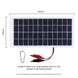 10W Solar Battery Charger with Carabiner 12V Solar Charger Polysilicon Solar Power Charger Portable for Outdoor Lamp Pump