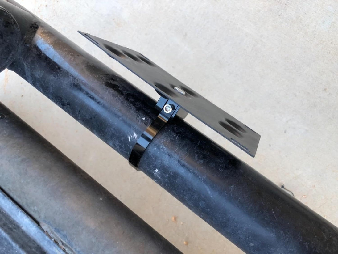 Ijdmtoy No Drill Required 3-Inch Bumper Guard Tube Mount License Plate Bracket/Holder