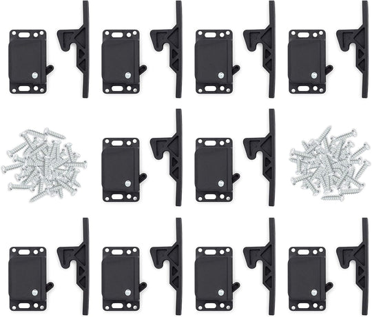 Camp'N - 10 Pack - Push Catch - Latch - Grabber - Holder for RV Cabinet Doors with Mounting Hardware - 5 Lbs Pull Force - Perfect for RV, Trailer, Camper, Motor Home, Cargo Trailer - OEM Replacement