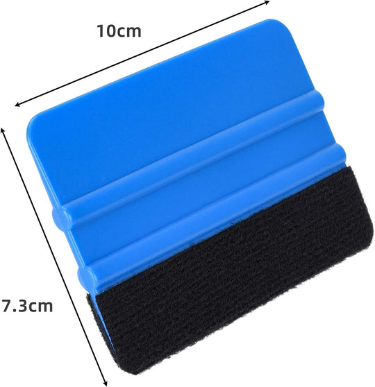 Durable Black Felt Edge Vinyl Squeegee Tool 4-Inch, Car Film Wrapping Decal Window Tint Work, Professional Scratch Free (Pack of 3)