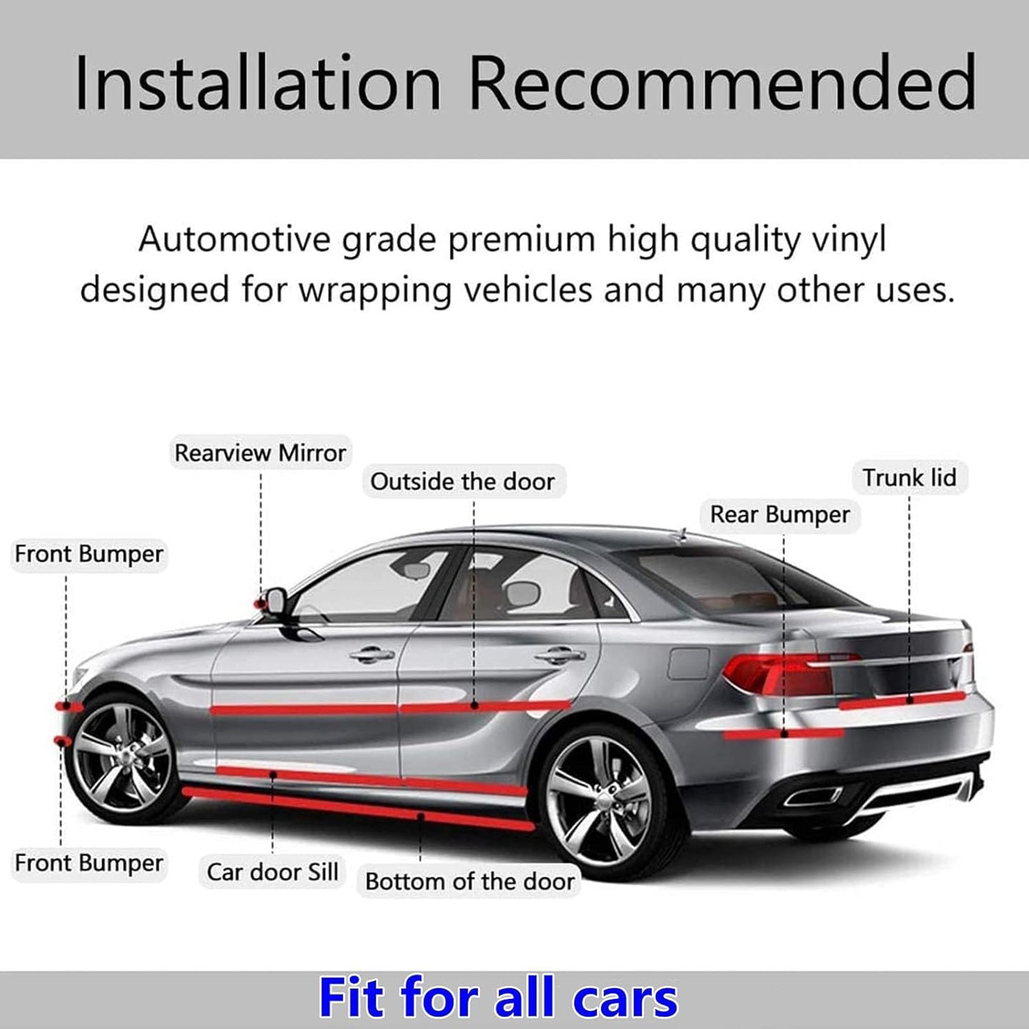 1Pc Car Door Sill Protector Bumper Protector Carbon Fiber Car Wrap Film 5D Automotive Wrap Film Self-Adhesive Anti-Collision Film,Car Door Edge Entry Guards,5D Carbon Fiber Protector Tape,10Cmx3M