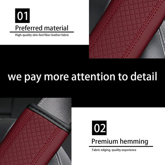 2PCS Car Seat Belt Cover, Soft Shoulder Strap Covers Harness Pads, Safety Leather Seatbelt Comfort Driving Cushion Protect Your Neck and Shoulder Universal for Car, Truck, SUV (Red)