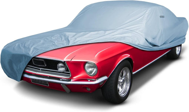 Icarcover Custom Car Cover for 1964-1968 Ford Mustang Waterproof All-Weather Rain Snow UV Sun Protector Full Exterior Weatherproof Indoor Outdoor Car Cover