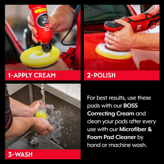 Griot'S Garage B130F6 6.5" BOSS Perfecting Foam Pads, (Pack of 2)