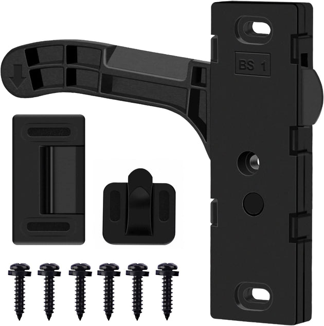 Left Metal RV Screen Door Latch Kit, Left Hand Handle for Camper, Motorhome, Travel Trailer
