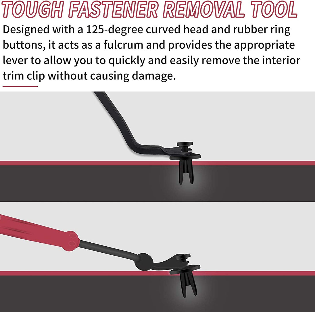 Auto Trim Removal Tools Kit, Wetado 15Pcs Car Panel Removal Tool Interior Trim Kit Fastener Rivet Remover Plastic Pry Tool Set - Removal of Car Door Panels, Fasteners, Molding, Dashboards, Wheel Hubs