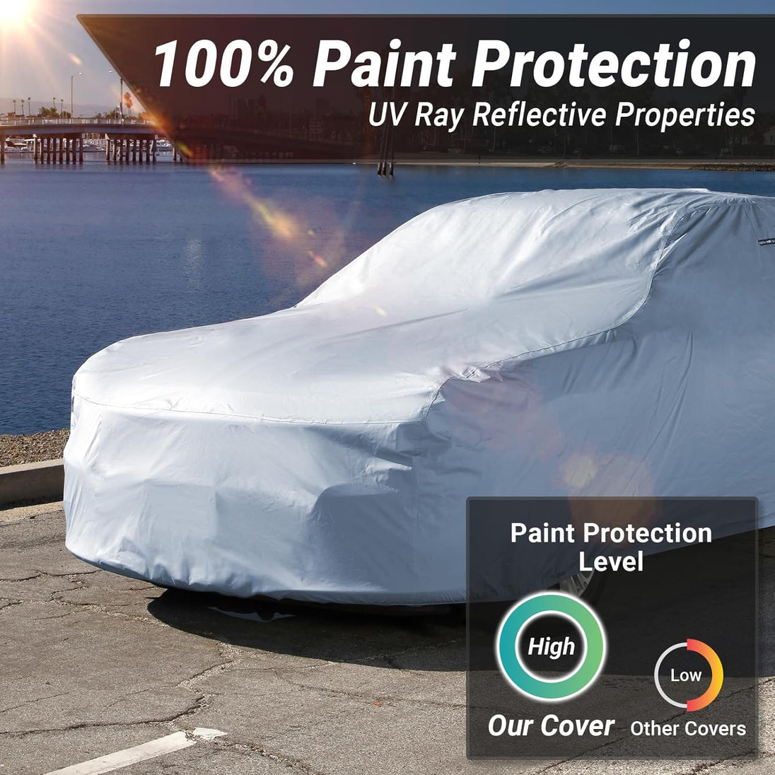 Icarcover Custom Car Cover for 1964-1968 Ford Mustang Waterproof All-Weather Rain Snow UV Sun Protector Full Exterior Weatherproof Indoor Outdoor Car Cover