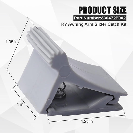 830472P002 RV Awning Arm Slider Catch Kit Compatible with Dometic 8500 Awning A&E 9000