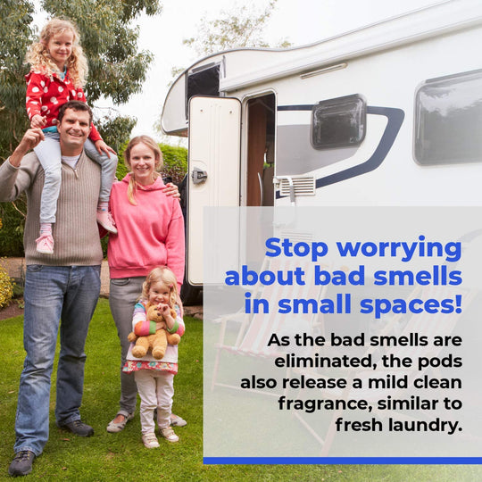 RV Toilet Treatment Drop Ins - 24 Easy Flush Self-Dissolving RV Black Tank Treatment Packets - Eliminate Odors and Break down Waste within Your RV Holding Tank