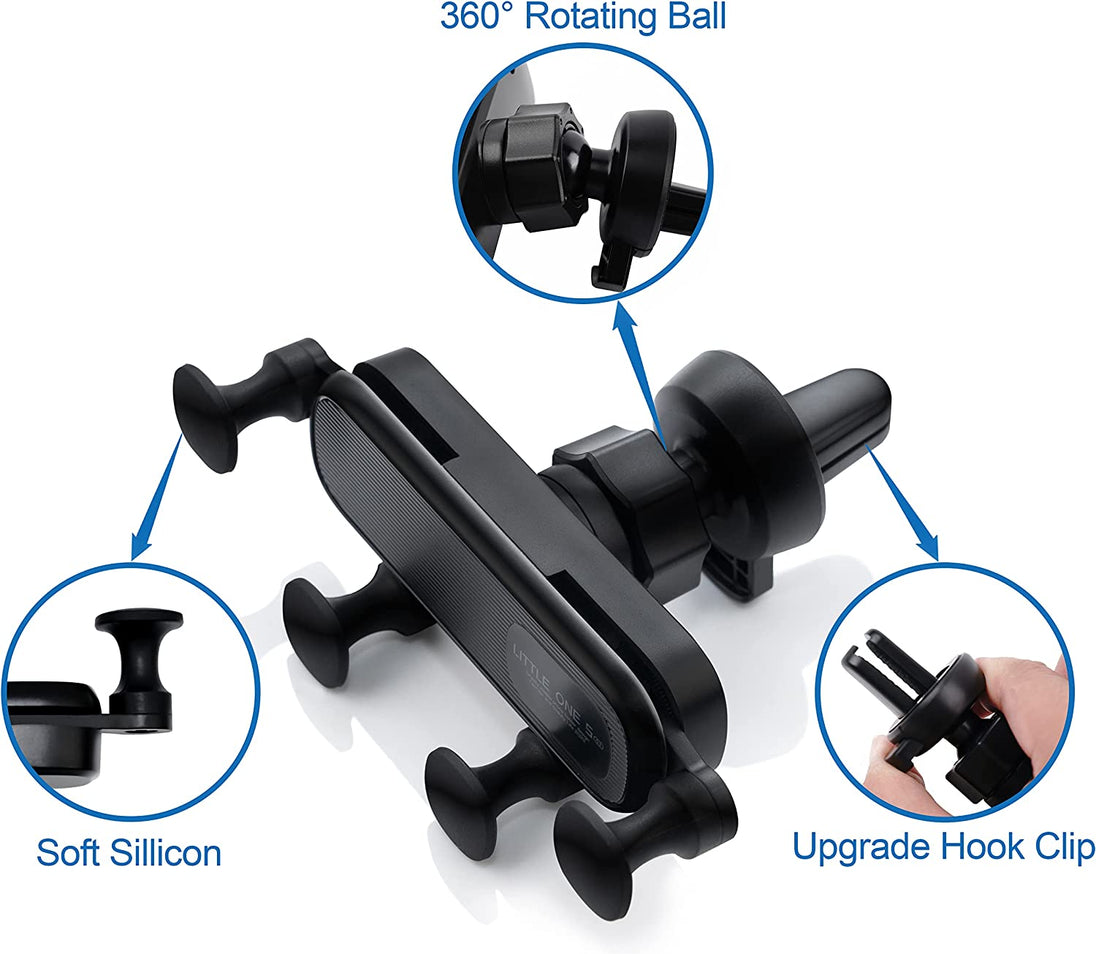 Air Vent Car Phone Holder, Harvcci Gravity Cradle Shakeproof Cell Phone Holder, Universal Compatible for Iphone Series Samsung Galaxy Series and All Other Smart Phones from 4.0-7.0 Inches