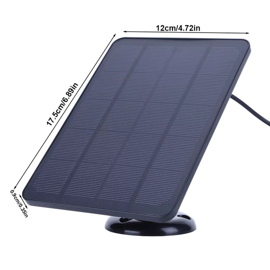 20W 5V Solar Panel Charger Waterproof Solar Battery Charger Adjustable Wall Mount Bracket for Ring Stick Up&Spotlight Camera