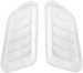 Car Hood Vents, 2PCS Universal Hood Air Vents for Car Hood Scoop, Bonnet Vent Hood Air Intake Trim Cover (White)