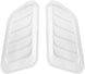 Car Hood Vents, 2PCS Universal Hood Air Vents for Car Hood Scoop, Bonnet Vent Hood Air Intake Trim Cover (White)