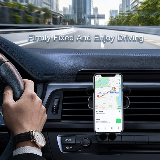 Air Vent Car Phone Holder, Harvcci Gravity Cradle Shakeproof Cell Phone Holder, Universal Compatible for Iphone Series Samsung Galaxy Series and All Other Smart Phones from 4.0-7.0 Inches