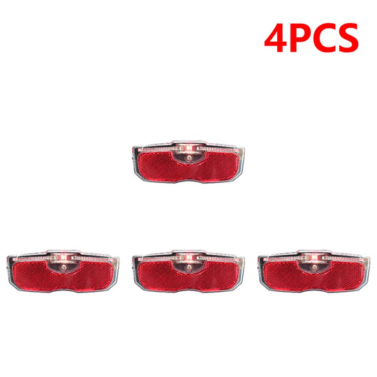 2-5PCS Bicycle Rear Reflector Tail Light for Luggage Rack Battery Powered Bike Reflective Taillight for Cycling Accessories