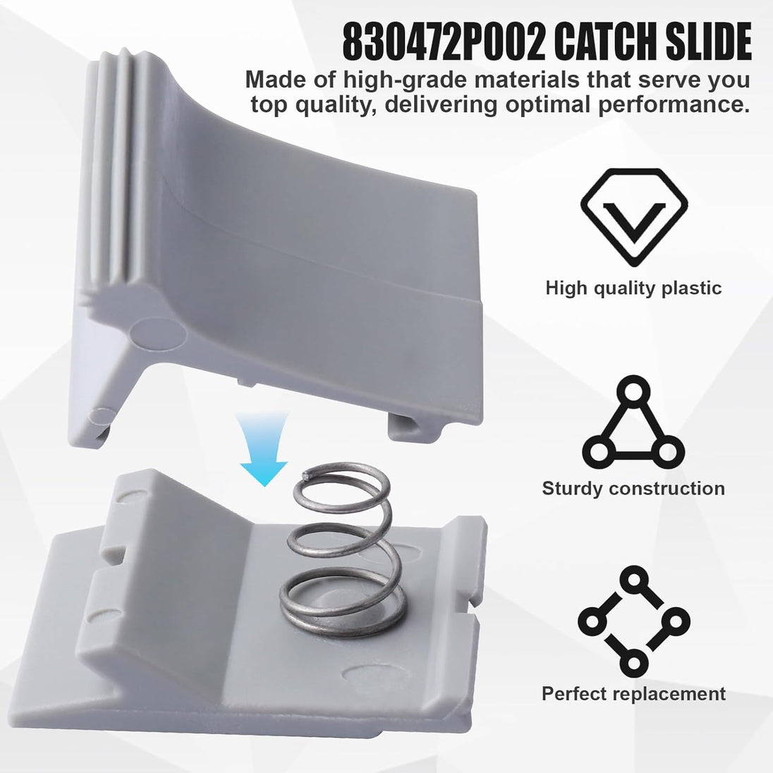 830472P002 RV Awning Arm Slider Catch Kit Compatible with Dometic 8500 Awning A&E 9000