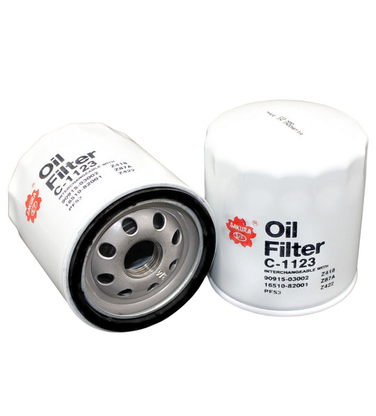 Sakura Engine Oil Filter C-1123 Suits Various Models Alternate to Z418 Ryco