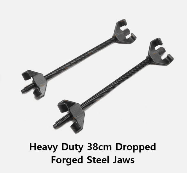 Set 2 Extra Heavy Duty Coil Spring Compressor 4 Jaw Type Tool 1/2" Drive Clamp