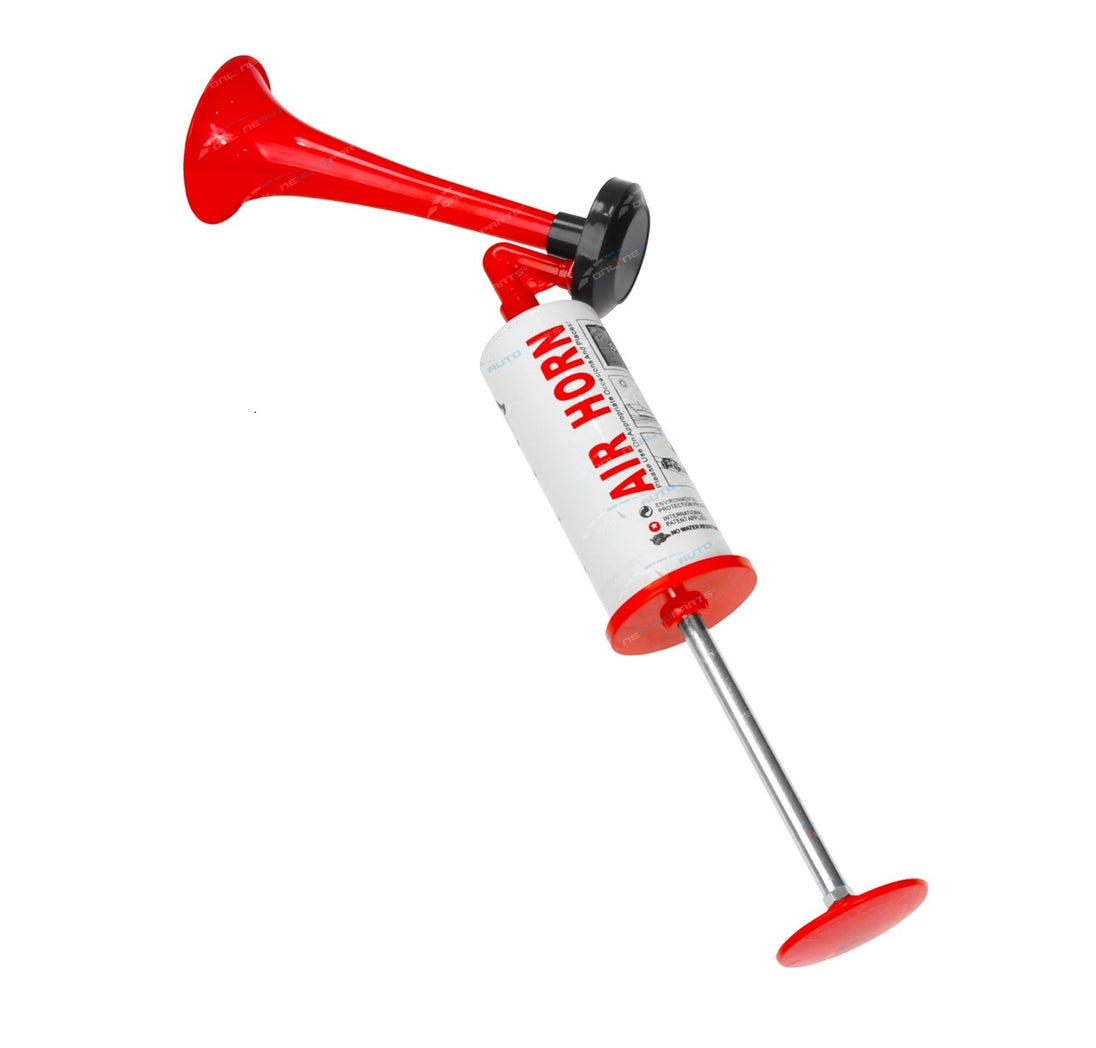 Hand Held Push Pump up Air Horn No Gas Required Signal Sport Boating Fun Warning