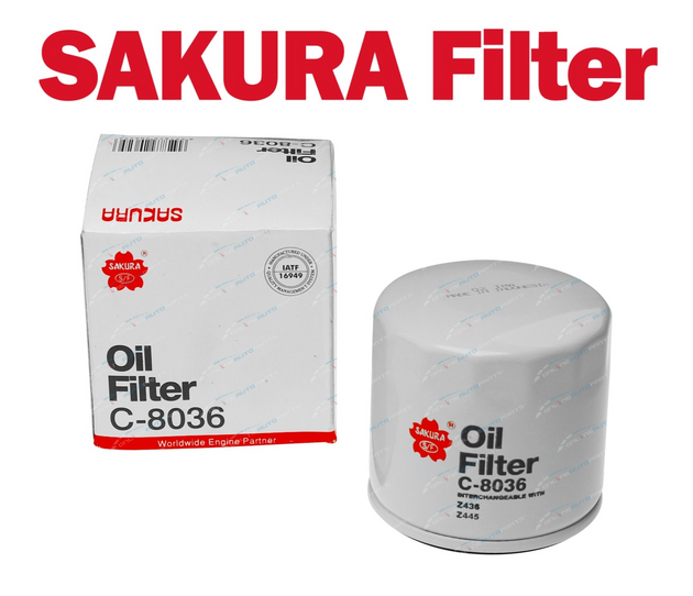 Sakura Engine Oil Filter for Ford Festiva WF 1.3L 1.5L 4Cyl B3 B5 1998~2000