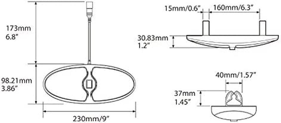 Dream Lighting 12V DC LED Camping Light Kit Tent down Awning Lamp for RV Motorhome Caravan Motorhome Outdoor Indoor Trailer Cool White/Amber Cigarette Connector Charge
