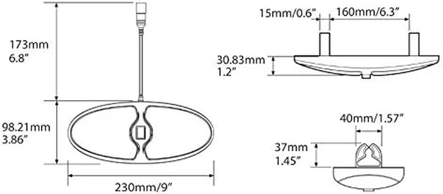 Dream Lighting 12V DC LED Camping Light Kit Tent down Awning Lamp for RV Motorhome Caravan Motorhome Outdoor Indoor Trailer Cool White/Amber Cigarette Connector Charge