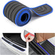 Car Rear Bumper Protector Guard, Anti-Scratch Abrasion Rubber Trunk Door Entry Sill Guard, Non-Slip Vehicle Trim Cover Protection Strip, Car Accessories (Black/Blue Edge/35.4"X2.7")