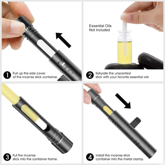 2 Packs Custom Car Vent Clip Cylindrical Essential Oil Car Diffuser Vent Clip with 12 Refill Sticks for Car,Office，Kitchen，Bathroom, Pet Houses