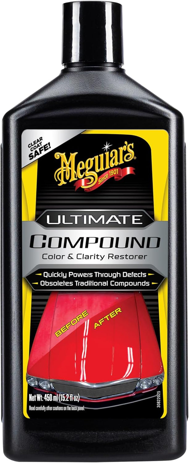 Meguiar'S Ultimate Polishing Compound - Perfect Clarity Glass Polishing Compound - Micro-Abrasive Technology for Deep Cleaning - Professional Polishing and Finishing Compound - 450 Ml