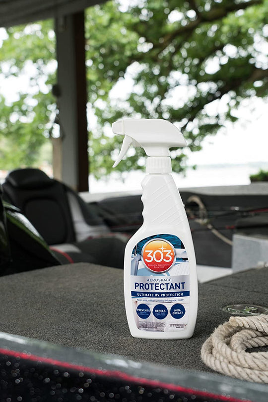 303® Marine Aerospace UV Protectant Spray for Vinyl, Plastic, Rubber, Fiberglass, Leather & More – Dust and Dirt Repellant - Non-Toxic, Matte Finish, (30340M) 473Ml