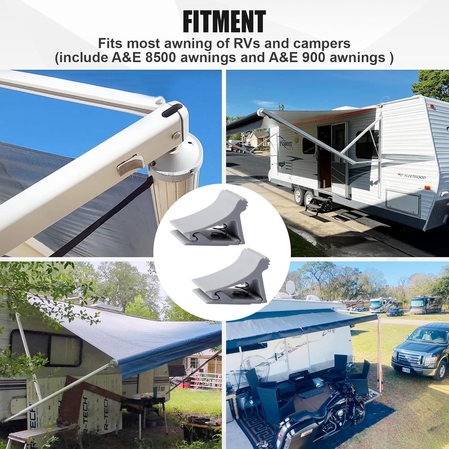 830472P002 RV Awning Arm Slider Catch Kit Compatible with Dometic 8500 Awning A&E 9000