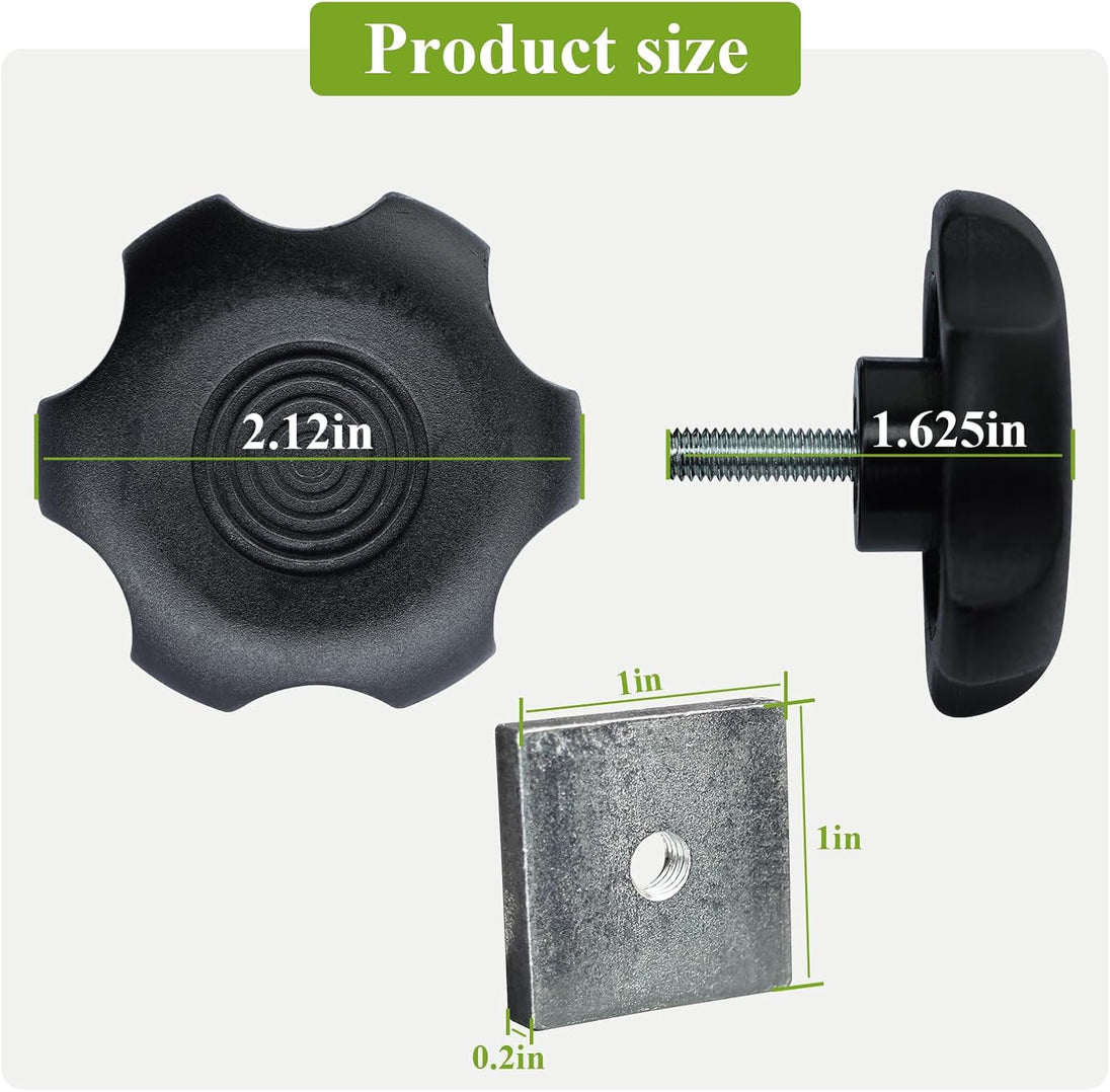 4 Pack 3311578001 Camper RV Awning Brace Knob, Awning Rafter Locking Knobs Replacement Parts with Clamp & Nut Kit, Fit for Carefree/Dometic A&E Camper/Rv/Motorhome Awning Brace Parts