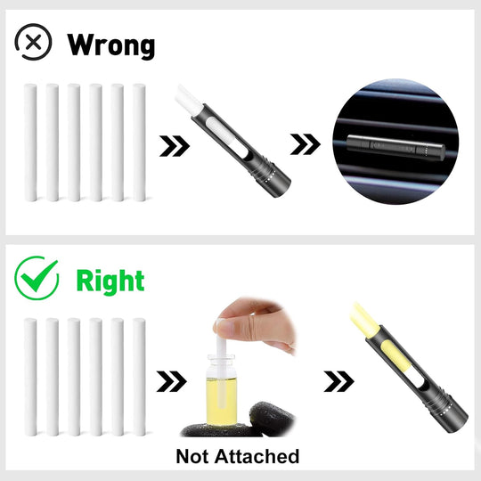 2 Packs Custom Car Vent Clip Cylindrical Essential Oil Car Diffuser Vent Clip with 12 Refill Sticks for Car,Office，Kitchen，Bathroom, Pet Houses