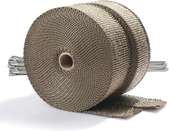 ARTR Titanium Lava Fiber Exhaust Header Wrap 2 Rolls (2" X 5