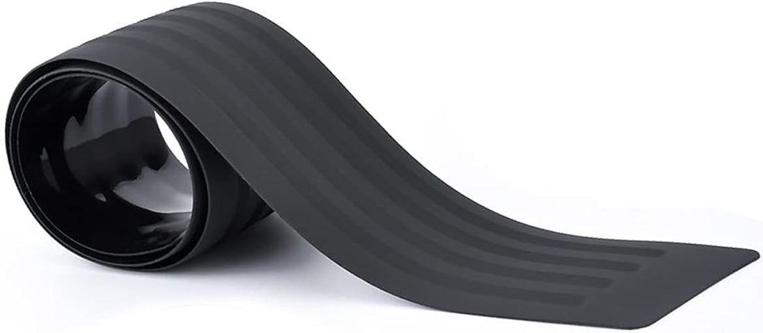 AUTOXBERT 90Cm Universal Car Rear Trunk Sill Bumper Guard Protector Rubber Pad Cover Strip,Rubber Car Rear Boot Trunk Bumper Protector Guard Trim Cover Chrome Sill Lip