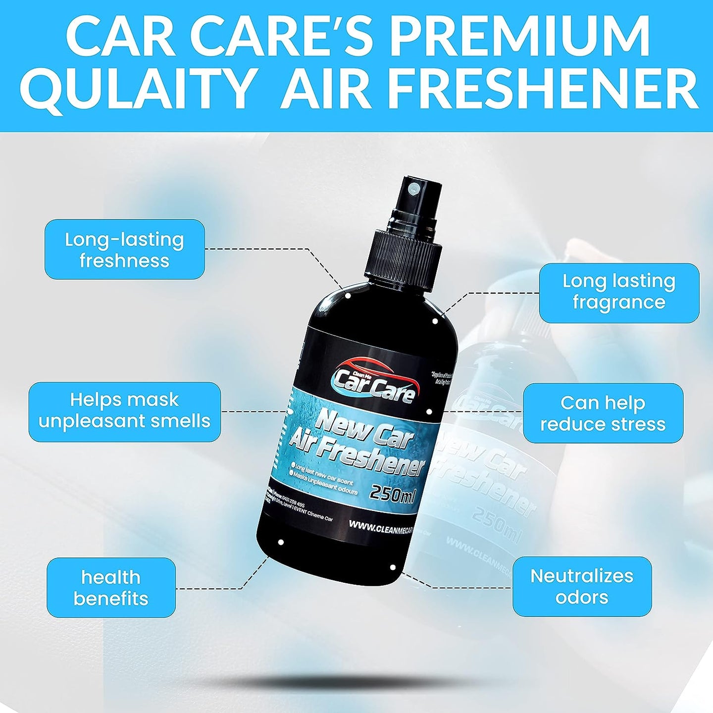 Car Odor Spray Car Air Freshener (250 Ml) Eliminate Odor – Long-Lasting Air Fresheners for Cars, Trucks and Other Automotive Vehicles – Fresh Aroma Car Freshener