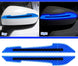 12 Pieces Reflective Car Stickers Set Rearview Mirror Reflective Warning Stickers Auto Door Cup Protectors and Handle Paint Scratch Films for Car Safety(Blue)