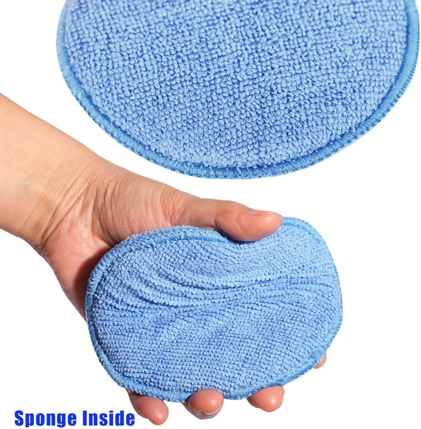 FONAROLL Microfiber Wax Applicator Pads, Car Wax Applicator, Buffing & Detail Polishing Foam Pads for Car Cleaning and Fine Polishing (5" Diameter, 6 Pack)