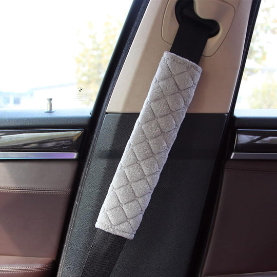 2 Pcs Universal Car Seatbelt Pads Cover, Shoulder Seatbelt Pads Cover, Safety Belt Strap Shoulder Pad for Adults and Children (Gray)