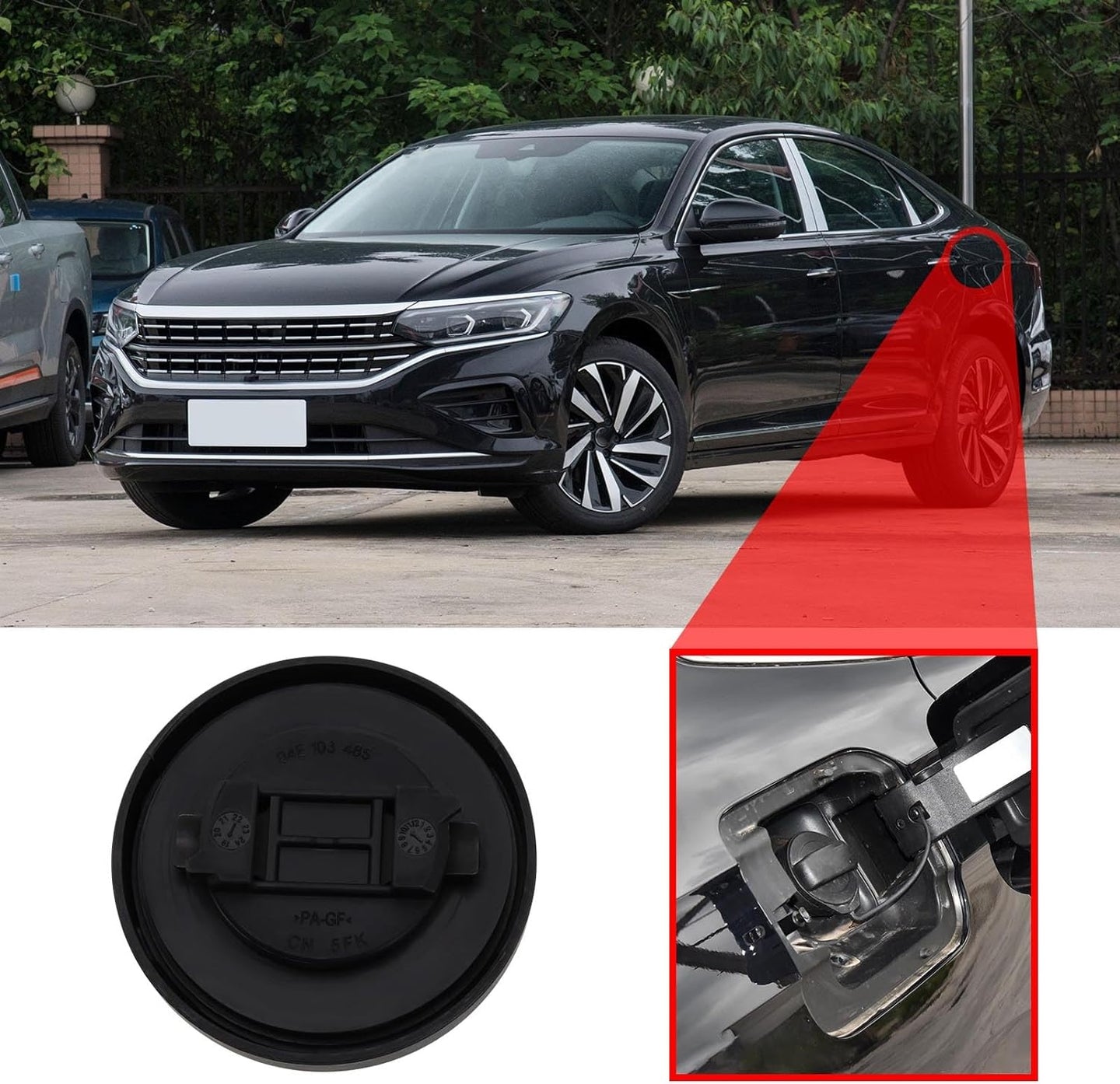 Car Engine Oil Filler Cap 04E103485A 116851755 for 1.0L 1.2L 1.4L 1.6L Engines Automotive Oil Fuel Tank Cap Oil Filler Plug Cover