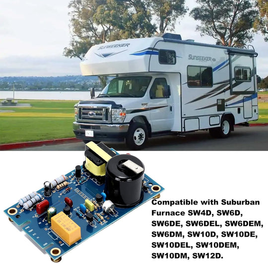 RV Water Heater Control Circuit Board 12V DC Replacement 520871 520814 520820 33550L Ap4896608,Compatible with Suburban W4D SW6D SW6DE SW6DEL SW6DEM SW6DM SW10D SW10DE SW10DEL SW10DEM SW10DM SW12D