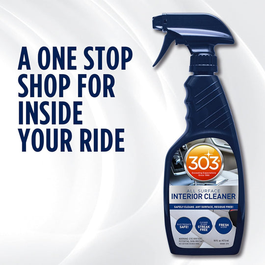 303® Car Interior Cleaner Spray, Interior Car Cleaner - Safely Cleans Any Surface, Residue Free - Safe for Use on Touchless Touch Screens, Including LCD - Cleans Glass Streak Free, (30588) 473 Ml
